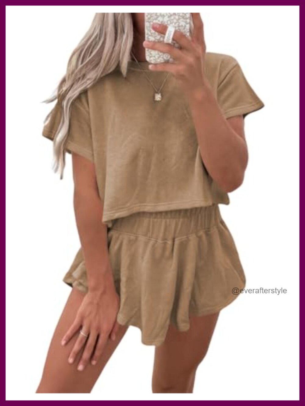Ecosunny 2 Piece Skirt Set Cropped Tee Ruffle Skort Casual Lounge